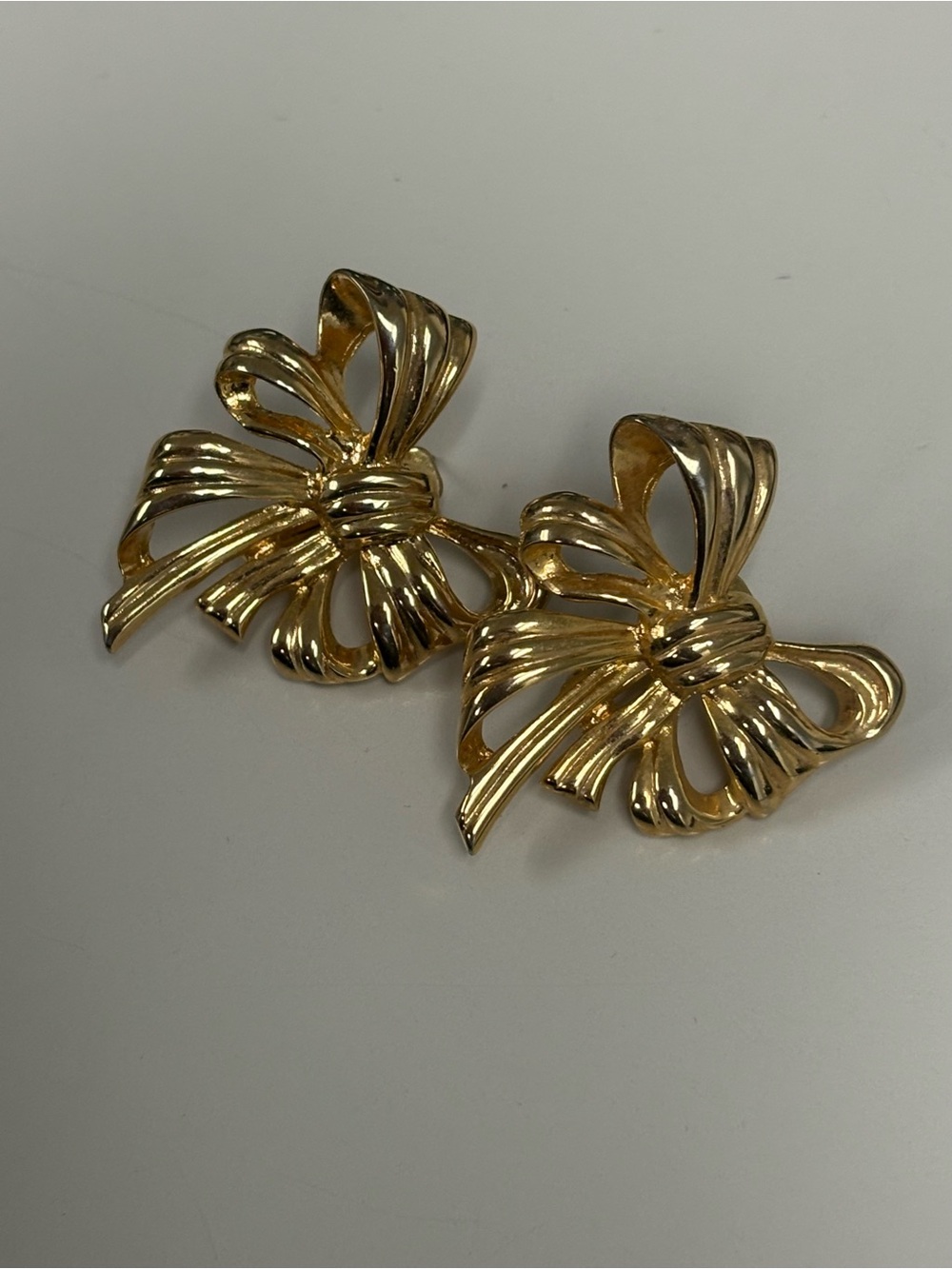Givenchy Gold Bow Statement Clip-On Earrings - Elegant Women Jewelry